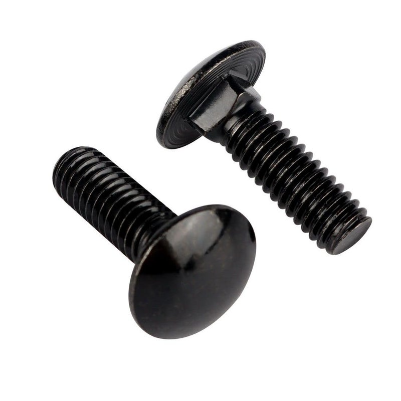 VAMUOEFL 1/4-20 x 1 Carriage Bolts Screws Black Finish, Round Head Square Neck, 304 Stainless Steel 18-8, UNC Full Machine Coarse Thread, 20Pcs - Image 1